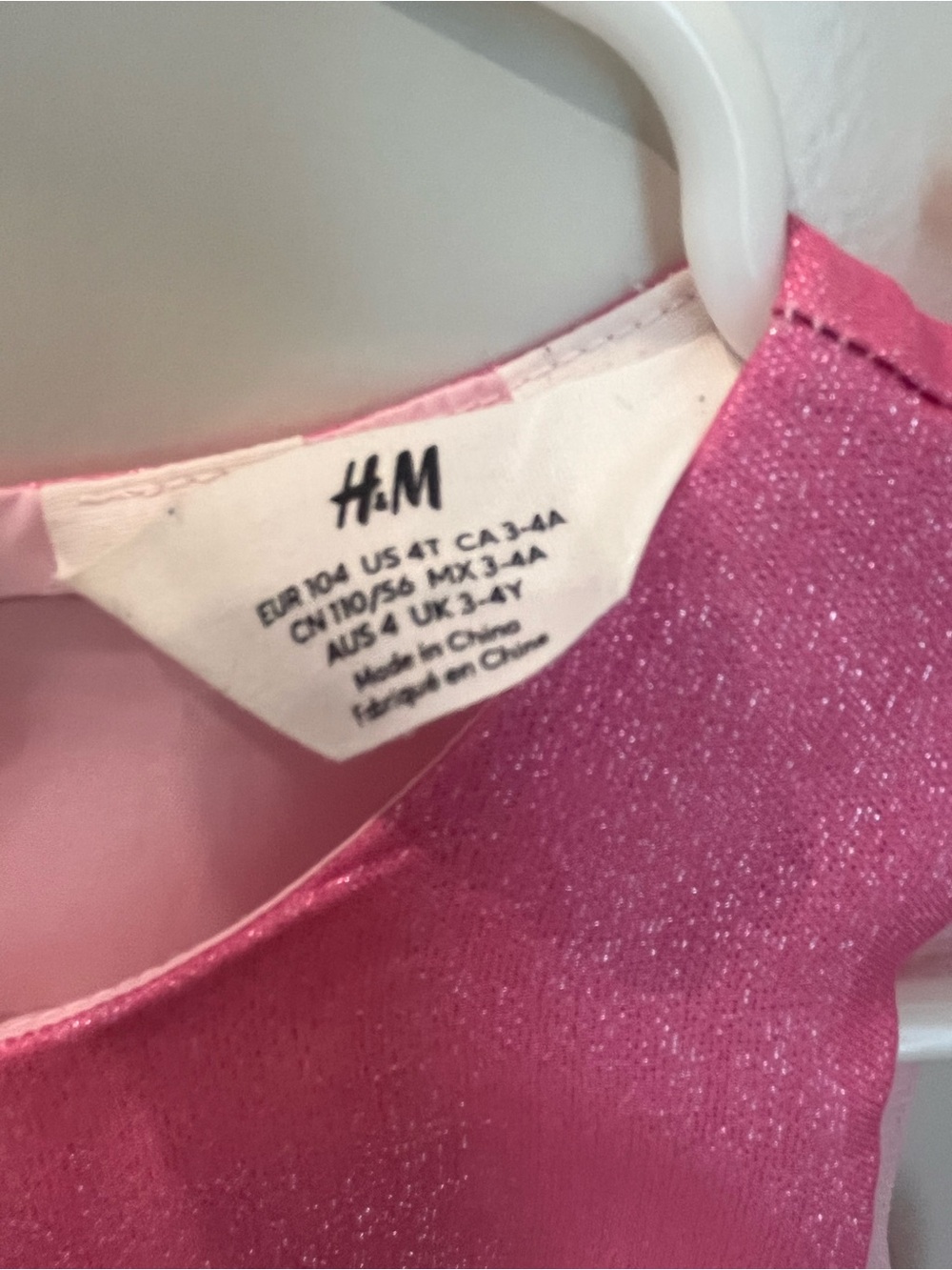 H&M Girls' Shimmery Pink Sleeveless Party Dress - Picture 4 of 4